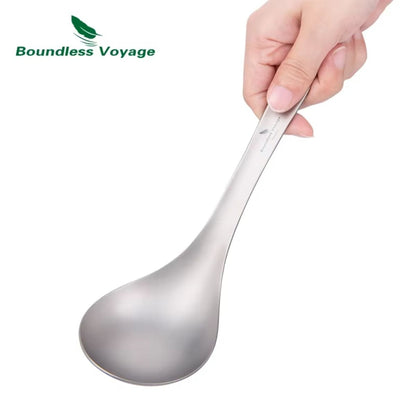 Ultralight Titanium Camping Soup Spoon