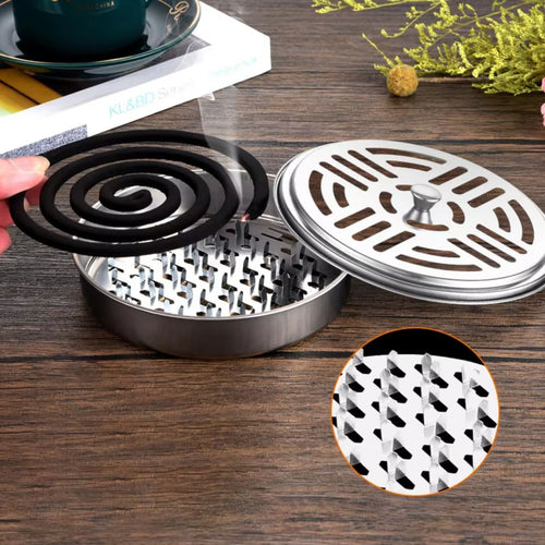 Portable Mosquito Coil Holder with Cover