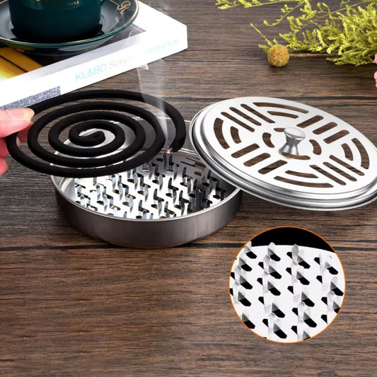 Portable Mosquito Coil Holder with Cover