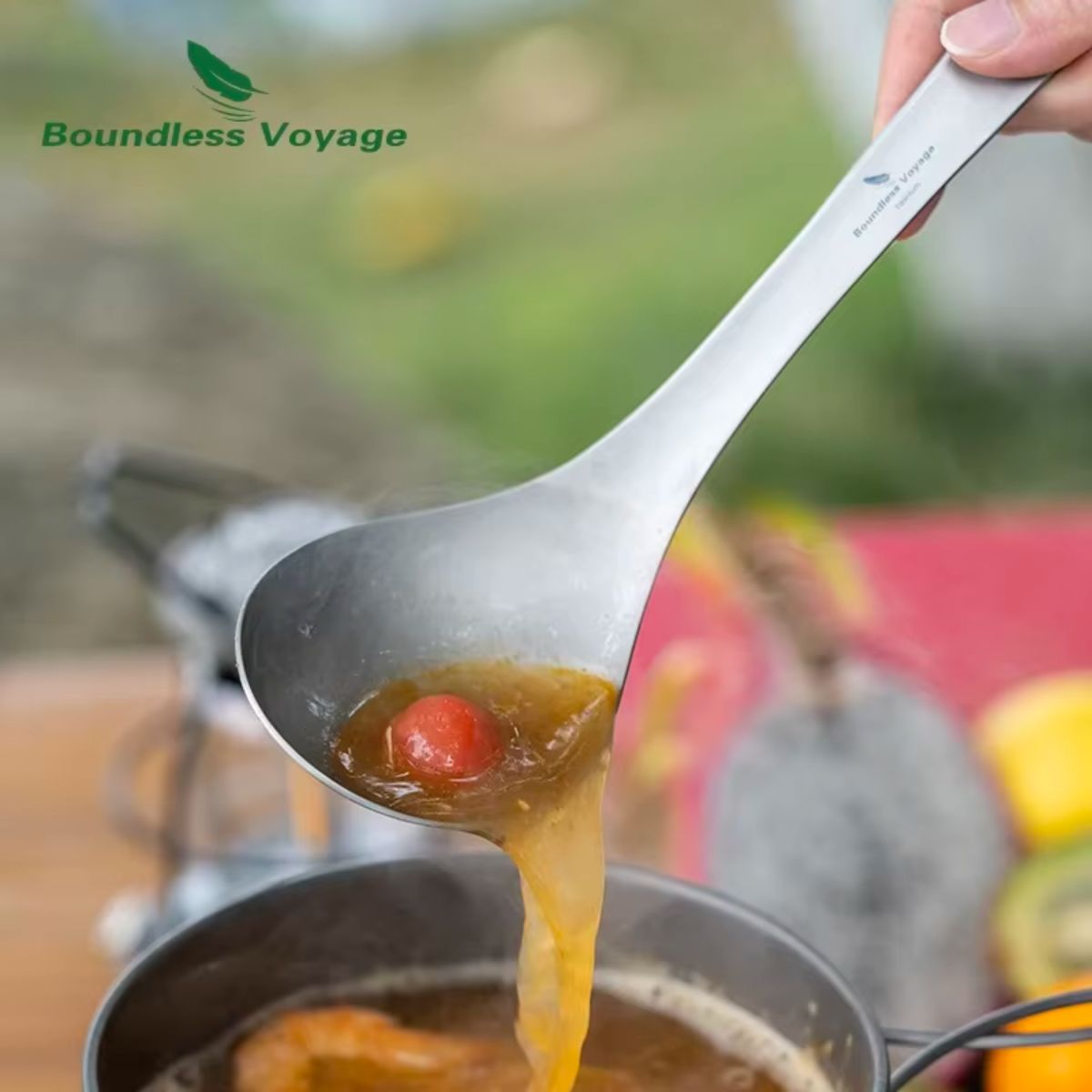 Ultralight Titanium Camping Soup Spoon